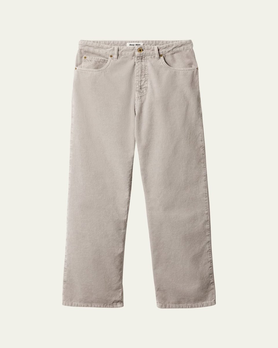 Corduroy Straight Leg Pants
